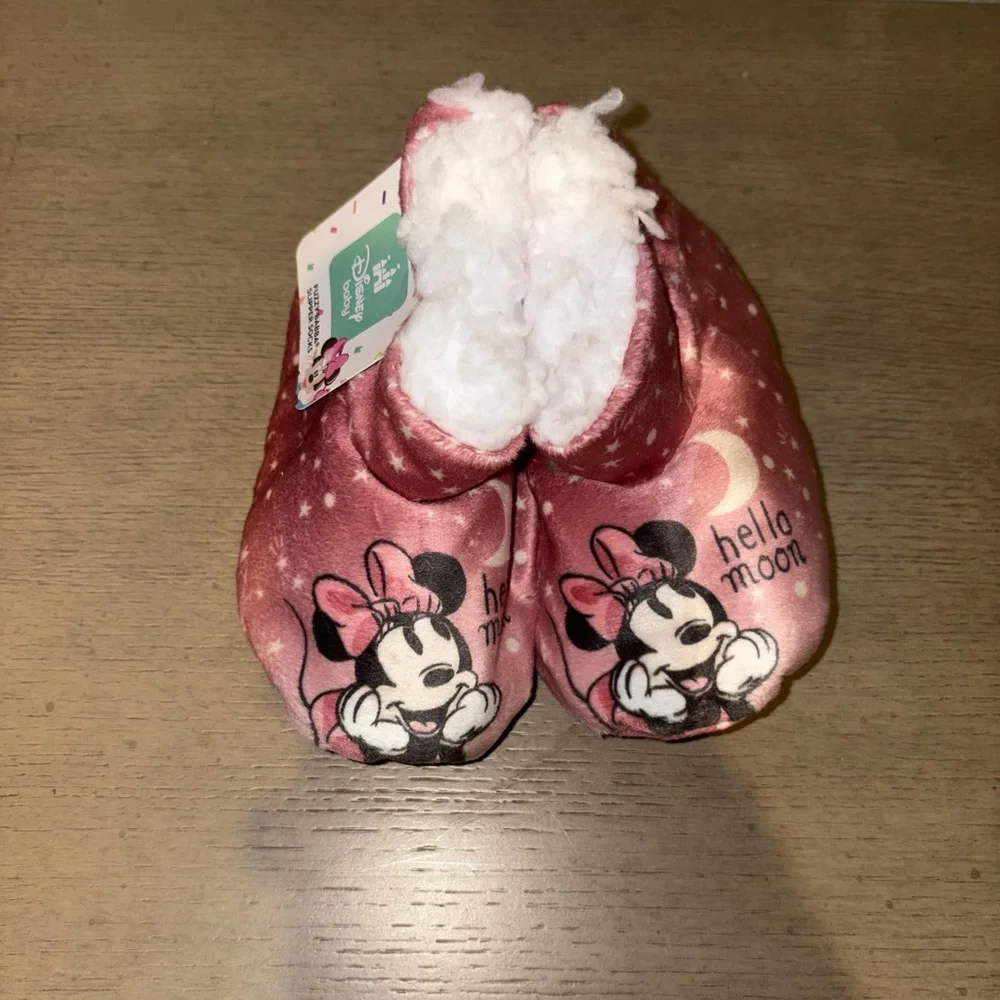 Disney Minnie Mouse ‘Hello Moon’ Toddler Baby Slippers